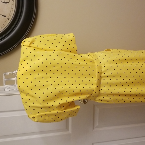 PINUP DOLL❣️Vintage yellow and black polka dot pinup style dress - Picture 9 of 13